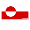 Grønlands flag - Nuuk - Grönland - Danmark