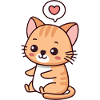 Chaton Coeur Doux Illustration