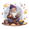 Gnome reading at Starfire