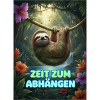 Time to hang out sloth neon