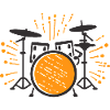 Drums Cartoon Look