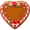 Gingerbread heart motif for self-labeling