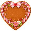 Gingerbread heart motif for self-labeling