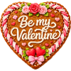 Gingerbread Heart Be my Valentine