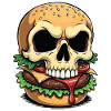 Skull Burger Popart