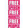 Mercati della libertà di parola, Popolari, Libertà Libertaria, Logo