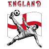 Football England Flag Overhead Kick