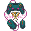 Neon Gaming Trophäe