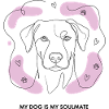 Dog Soulmate Line Art