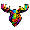 The head of the rainbow moose