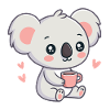 Koala Heart and Coffee Sweetness