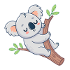 Dreamy Koala on Cheerful Branch