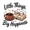 Cozy Reading Brew Coffee Glasses Book