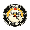 Poule résolue avec un couteau