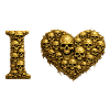 Heart of Skulls: Gothic Skull Love