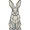 Geometric Bunny Low Poly Modern