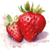 Aquarelles fraises