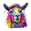 Llama Neon Pop Art