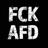 Lettrage grossier sur black fck afd