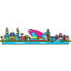 Las Palmas City Skyline Gran Canaria Line Art