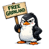 Logo t-shirt Penguin Protest Free Greenland