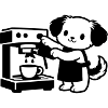 Barista dog super cute