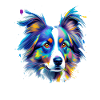 Australian Shepherd Aussie Buntes Hundeporträt