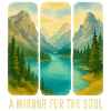 Berglandschafts-Triptychon mit See