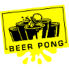 Beer Pong Becher Gelb Schwarz