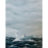 Origami ship on rough seas