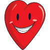 Cheerful heart with a smile