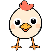 Chick Heart Cartoon Cute Chicken