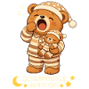 Schlafshirt Schlafen Pyjama Teddybär Schlafmodus