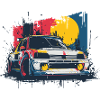 Retro Turbo 16 Race Car