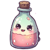 Cute kawaii cake potion bottle
