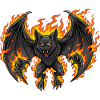 Bat on fire