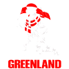 Polar bear and Greenland flag