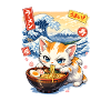 Samouraï Ramen Chat Kawaii
