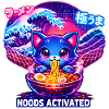 Ramen Kitty Neon Wave