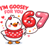 Goose Funny 67 Valentine Couple Gift
