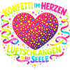 Carnival Confetti Heart - Carnival Party Happiness