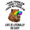 Cool Capybara Regenbogen-Sonnenbrille – Chill-Meme