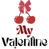 My Valentine Cherry Bow