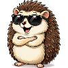 Igel mit Sonnenbrille