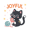 Chat Joyeux et Pelotes Joueur