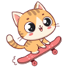 Adorable Skateboard Kitten