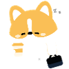 Café Corgi Fatigué