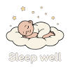 Sleepy Baby on Cloud Night