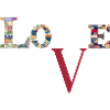 Liebe Patchwork-Typografie