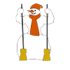 Winter-Schneefigur